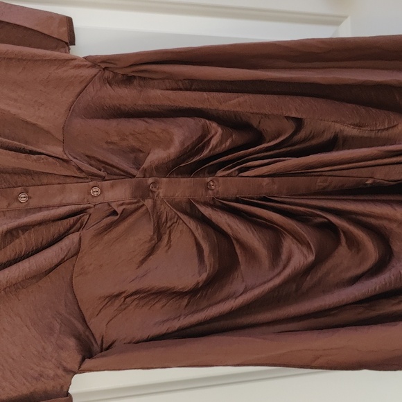 NWOT Steve Madden Elegant Brown Shirt Dress - Picture 4 of 7